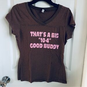 Brown Graphic Women's Top